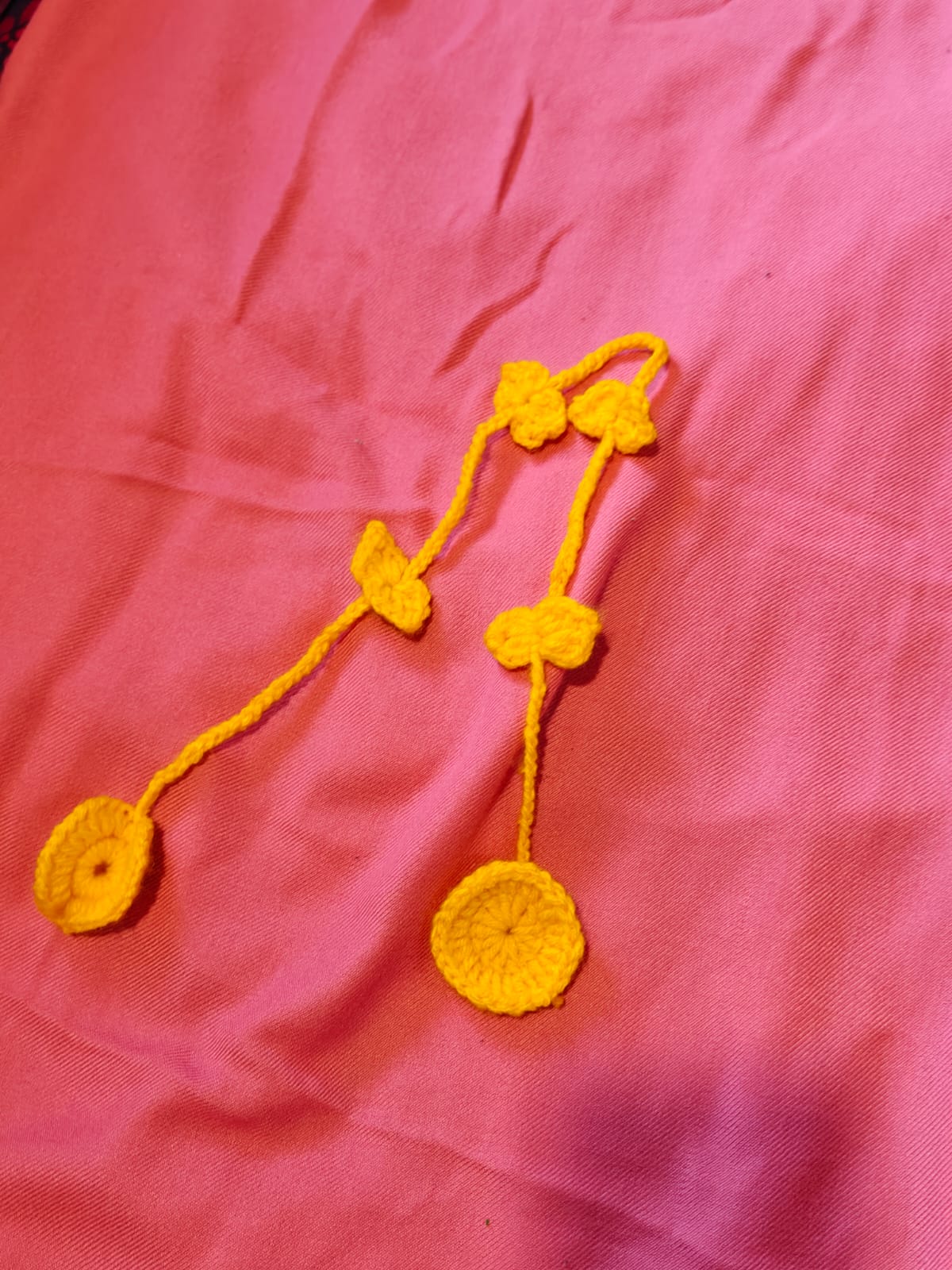 Yellow hair cord with butterfly